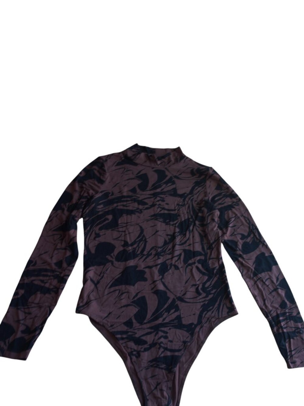 A New Day Brown Black Geo Bodysuit M - Picture 2 of 12